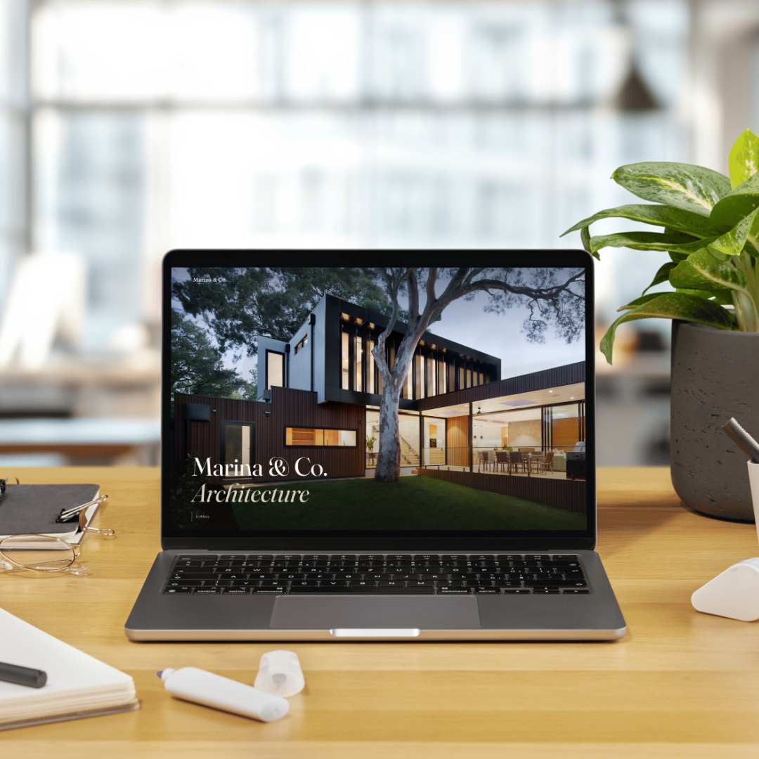 Marina & Co architecture portfolio website screenshot