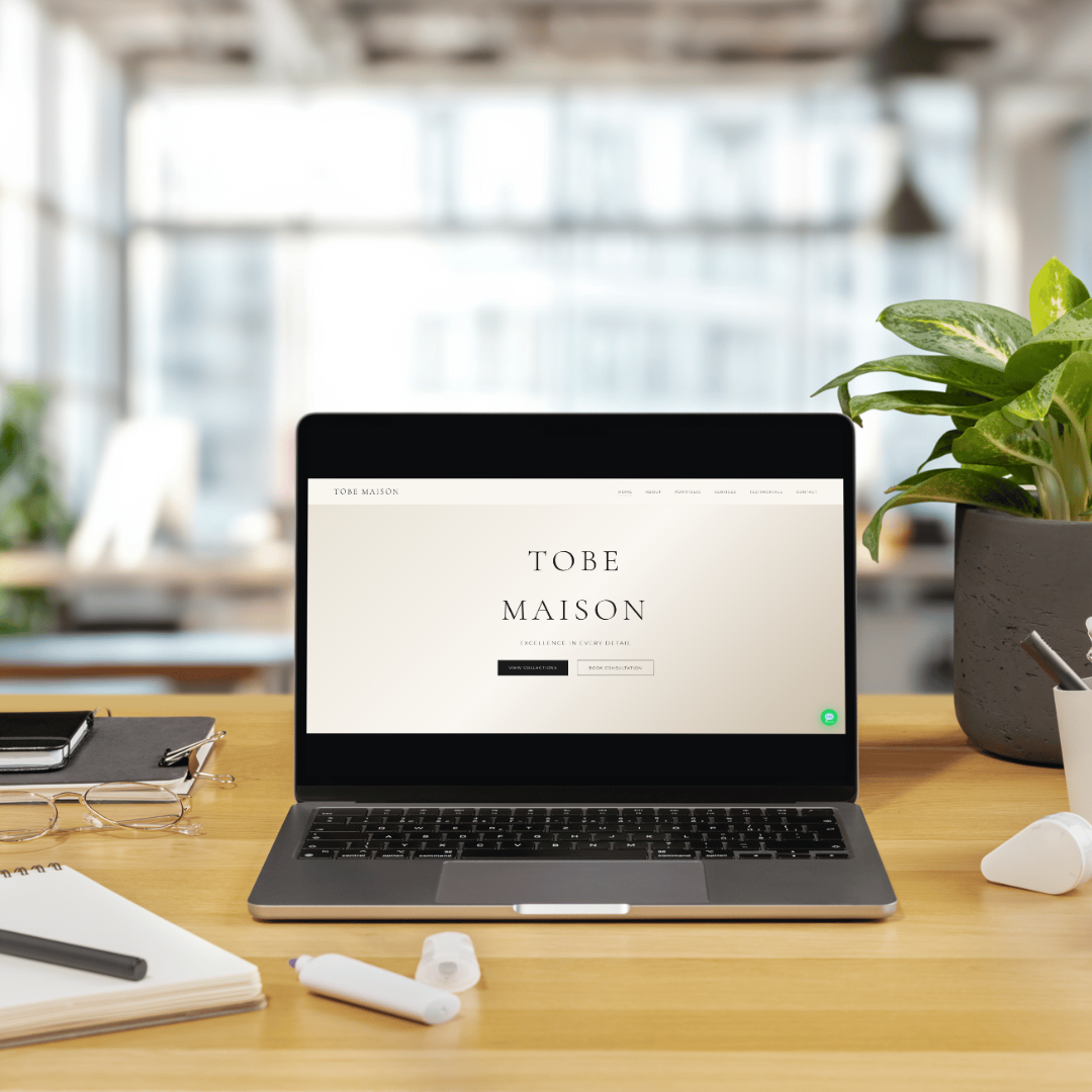 TOBE MAISON FASHION BRAND website screenshot